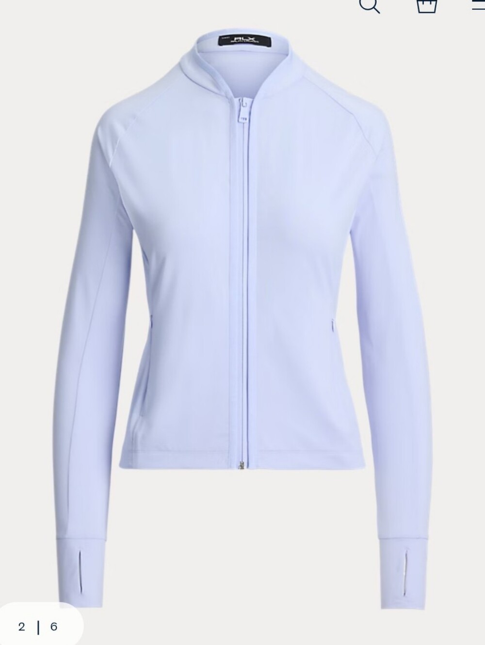 NWT RLX Light Blue Multi Stretch Zip Jacket Size M Slim